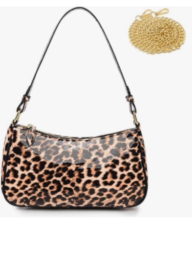 Crescent Shoulder Bag Vegan Leather Tote Purse W/ 2 Removable Straps